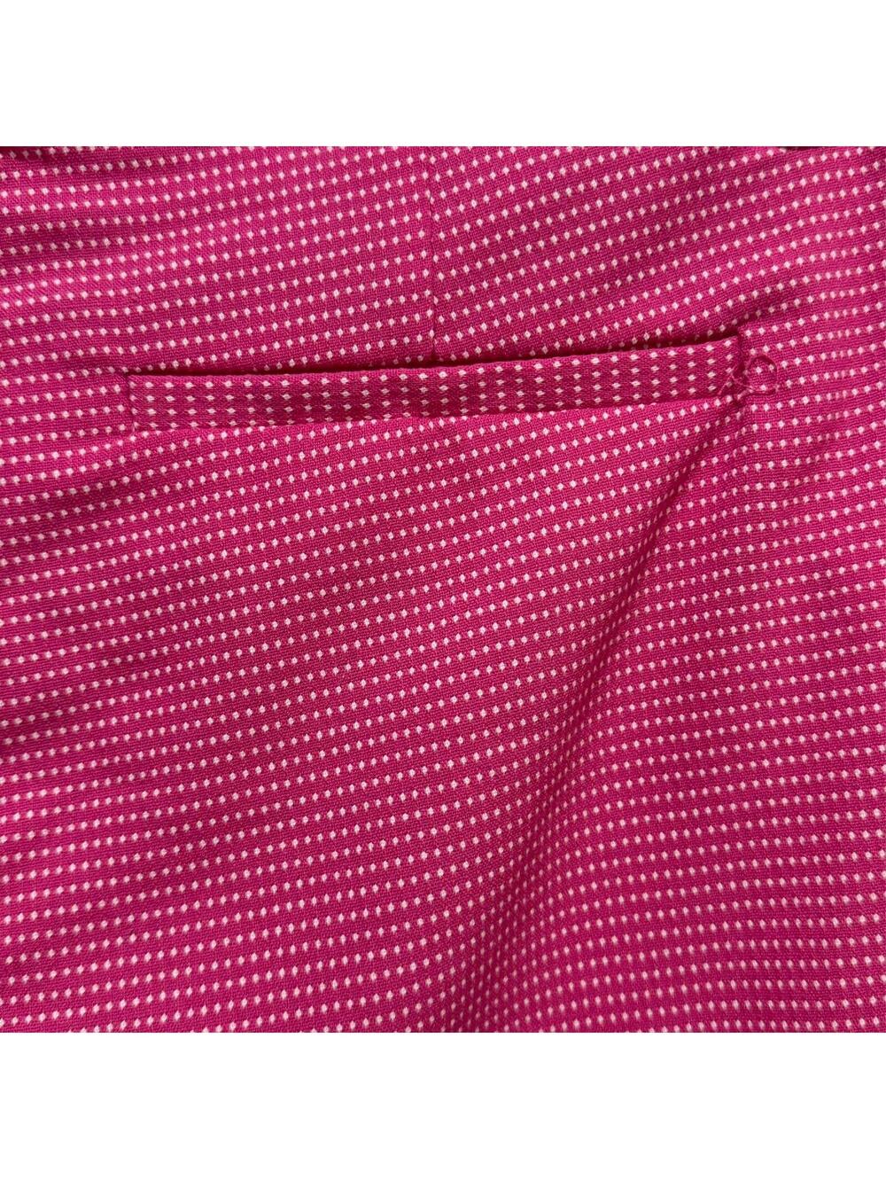 Isaac Mizrahi Women's Chino Shorts Pink White Micro Dots Bright Preppy Casual 10 - Picture 8 of 12